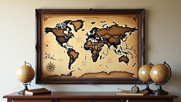 Luxury Canvas Scratch Map