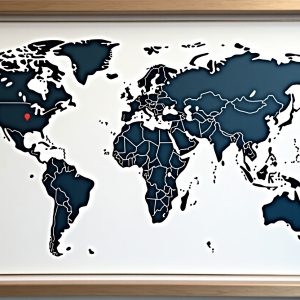 Limited Edition Framed Scratch Map