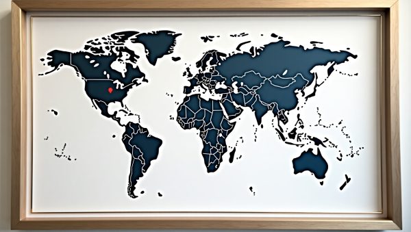 Limited Edition Framed Scratch Map