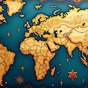 Metallic Foil Adventure Map