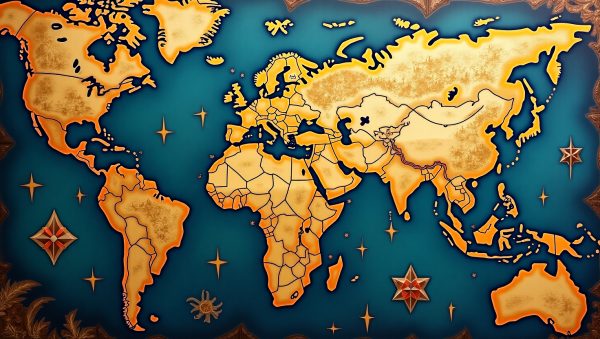 Metallic Foil Adventure Map